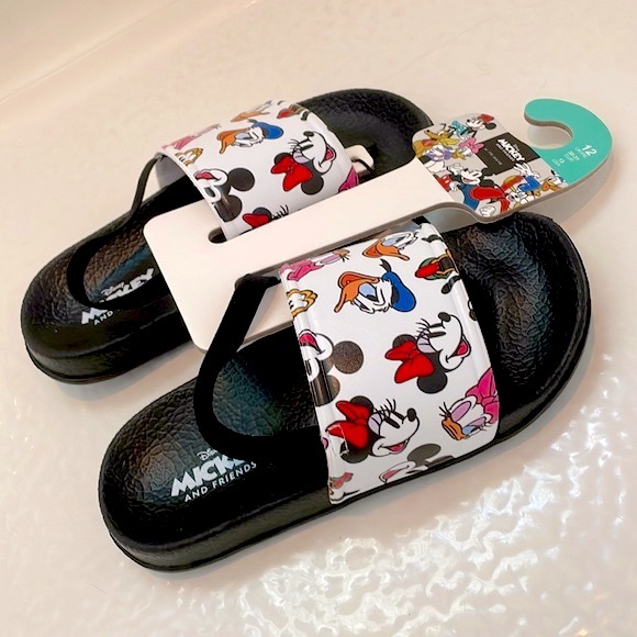 🆕 Disney Mickey & Friends Ltd Edition Kids Slide Sandals w/Elastic Strap - Picture 3 of 4